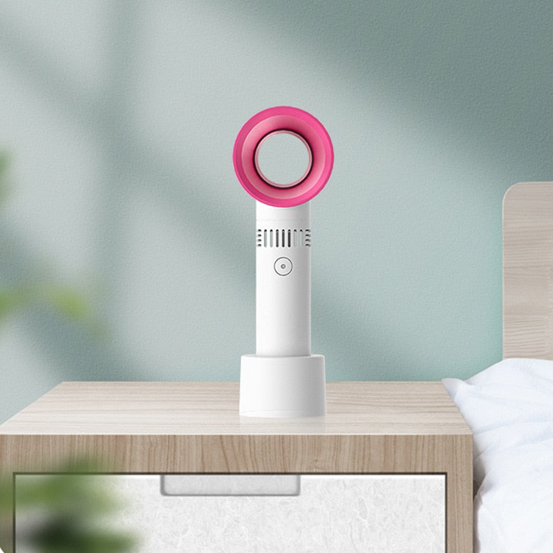 Mini Portable USB Rechargeable Handheld Fan with Night Light