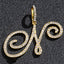 Hip Hop Grass Letter Pendant with Cuban Chain