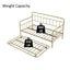 Elegant Bronze Metal Frame Daybed with Trundle