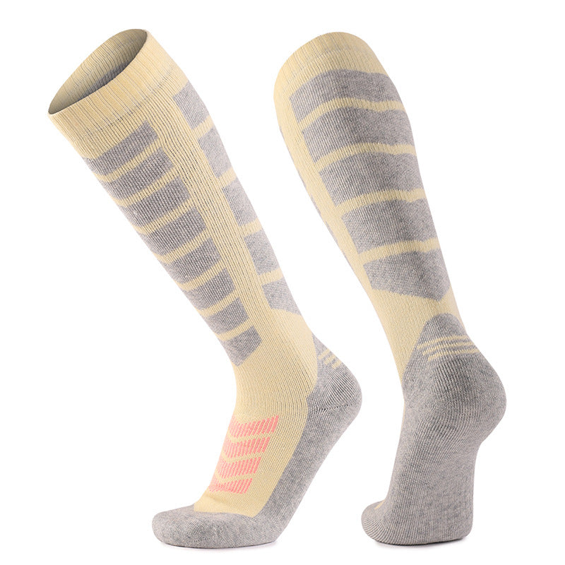 Merino Wool Socks Long Tube Professional Ski Socks Thickened Warm Full Wool Hoop Anti slip Pressure Sports Socks Breathable - Korvel