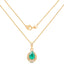 Pendentif en or 14K avec émeraude zambienne et diamant de 0,89 carat