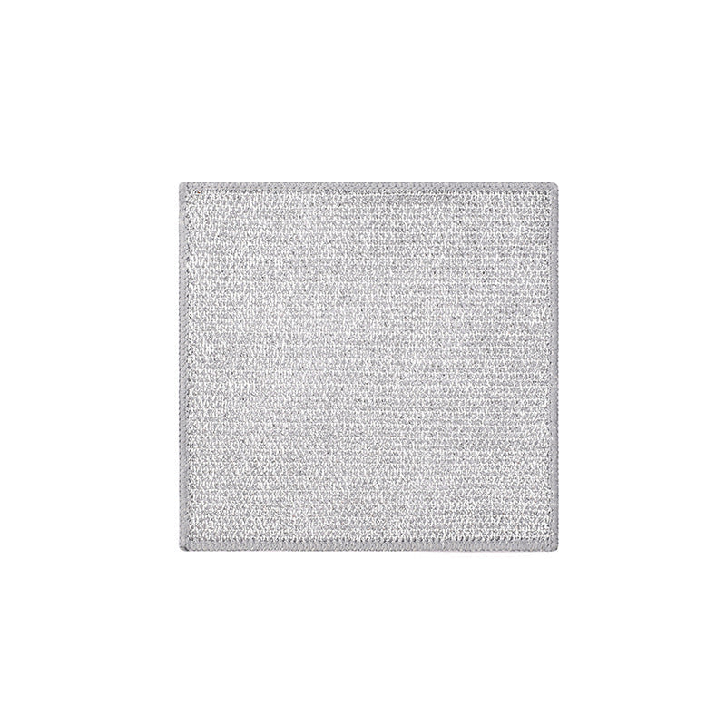 Steel Wire Dishcloth for Home Use, Non-Greasy Steel Wool Scrubbing Cloth, Kitchen Cleaning Cloth, Easy to Clean Silver Wire Rag - Korvel