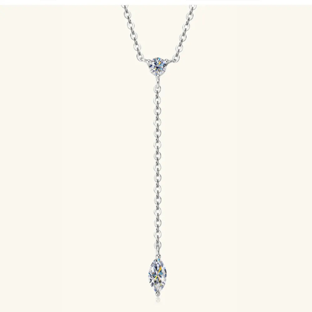 Collar de Plata Esterlina 925 con Moissanita Elegante