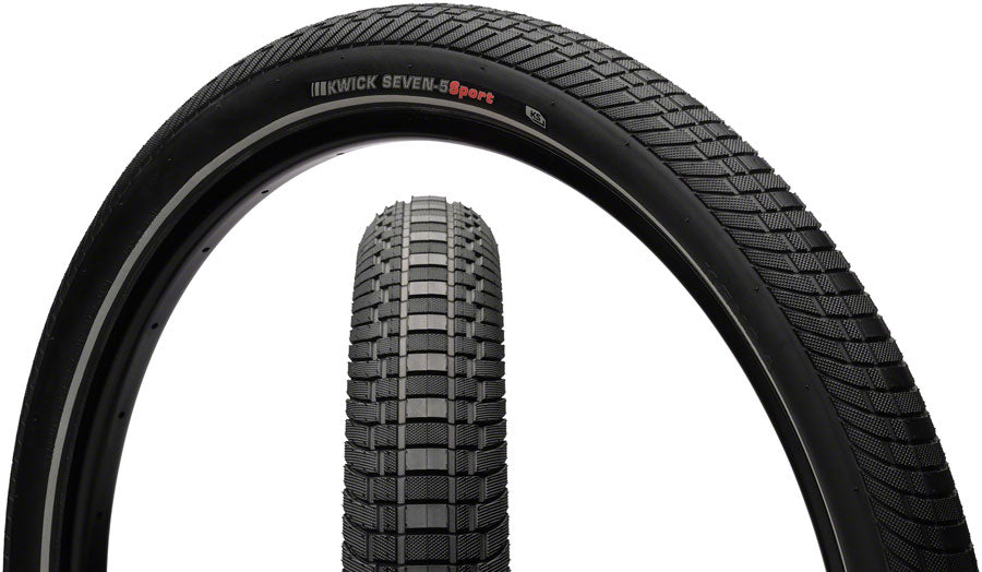 Kenda Kwick Seven.5 Tire - 27.5 x 2.2 Clincher Wire Black/Reflective