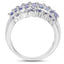 2.35 Carat Genuine Tanzanite Sterling Silver Engagement Ring