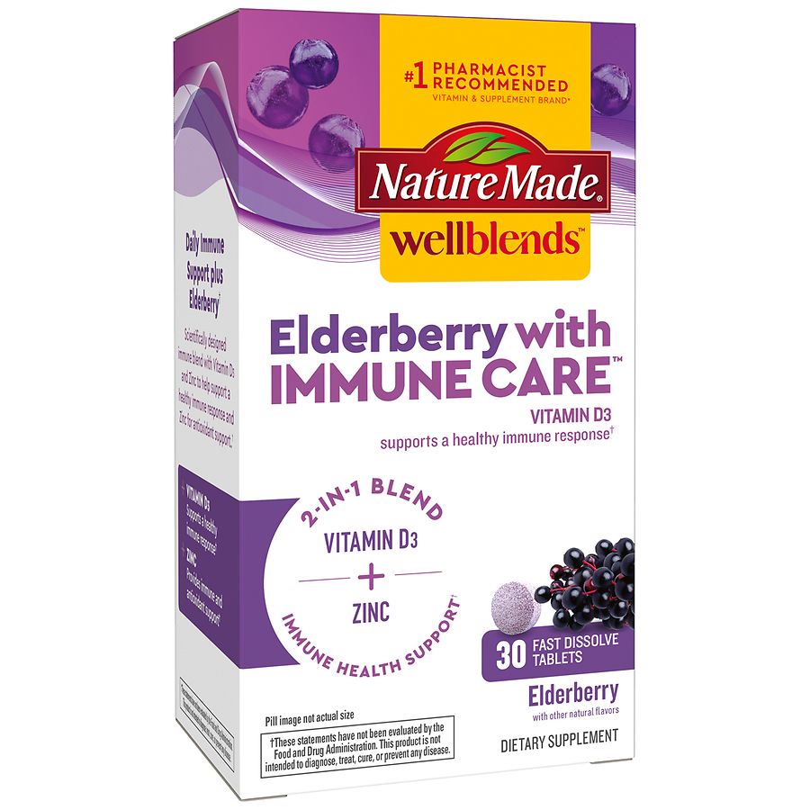Nature Made Elderberry avec soin immunitaire, comprimés à dissolution rapide