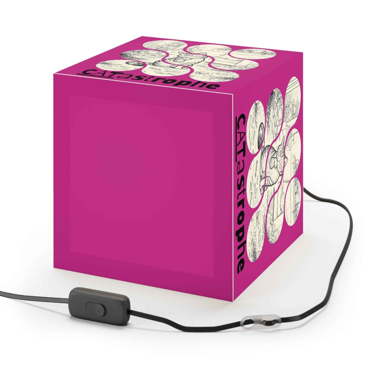 CATastrophe Cat Cube Lamp – Playful Accent for Cat Lovers