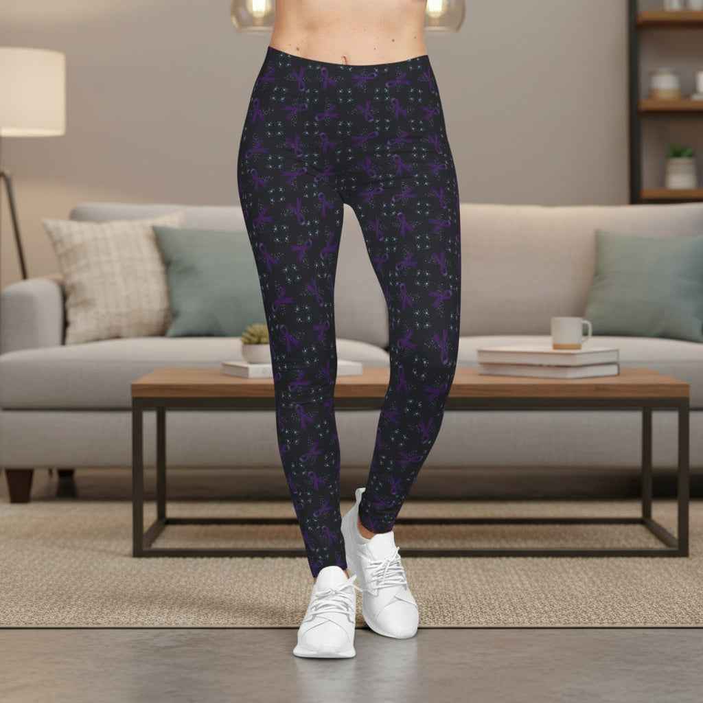 Neurons & Ribbons Epilepsy Awareness Women's Leggings