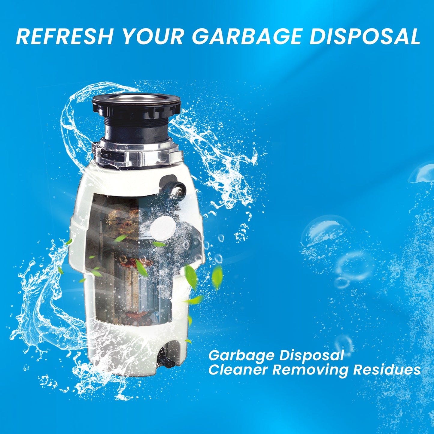 Sink Cleaning Tablet, Kitchen Sink Cleaning Grease Stains Dirt Dredging Pipe Cleaning Tablets - Korvel