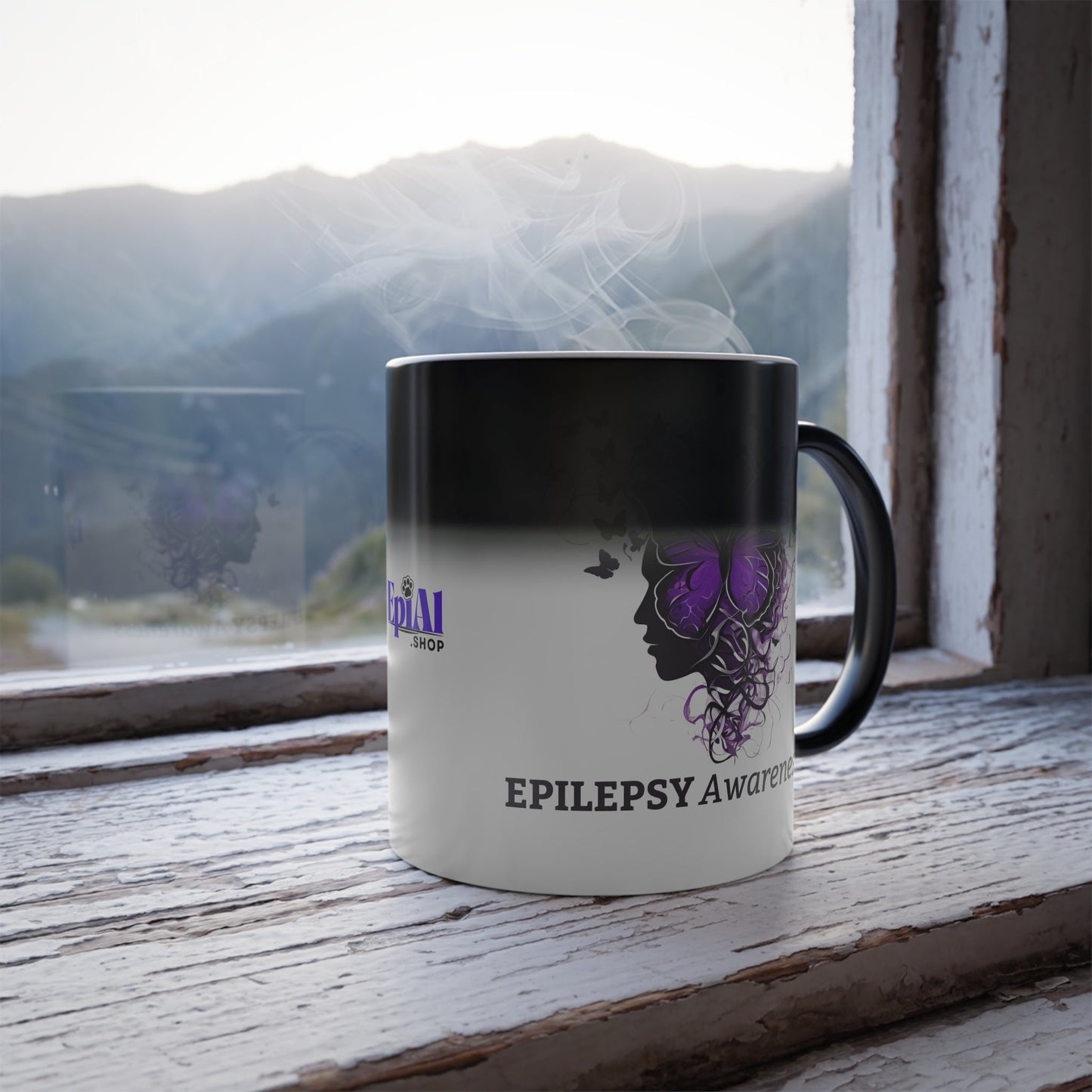 Taza de Cambio de Color para la Concienciación sobre la Epilepsia - 11oz