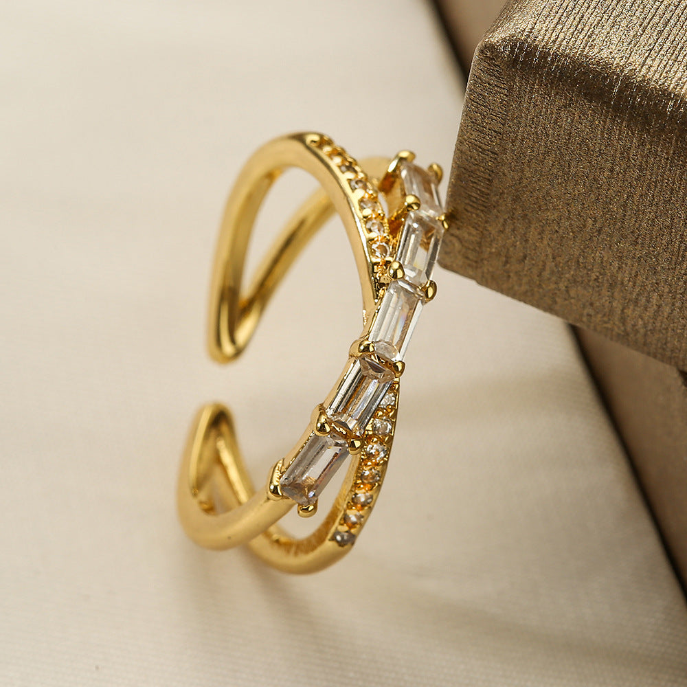 Geometric Open Ring - Women's Fashion Jewelry