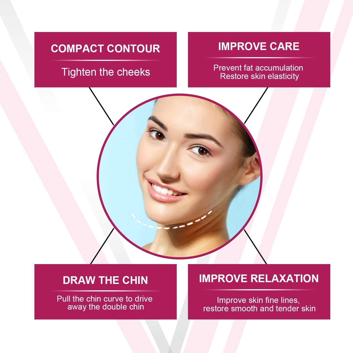 V Face Firming Cream, Firming Fine Line Facial Contour Anti-aging Face Cream - Korvel
