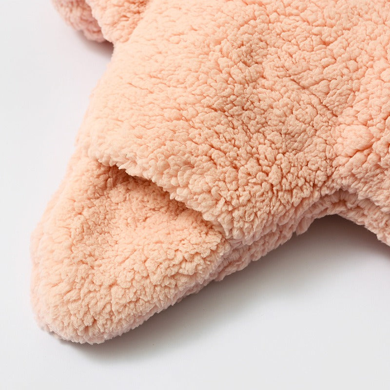 Plush Starfish Lamb Split Leg Baby Sleeping Bag