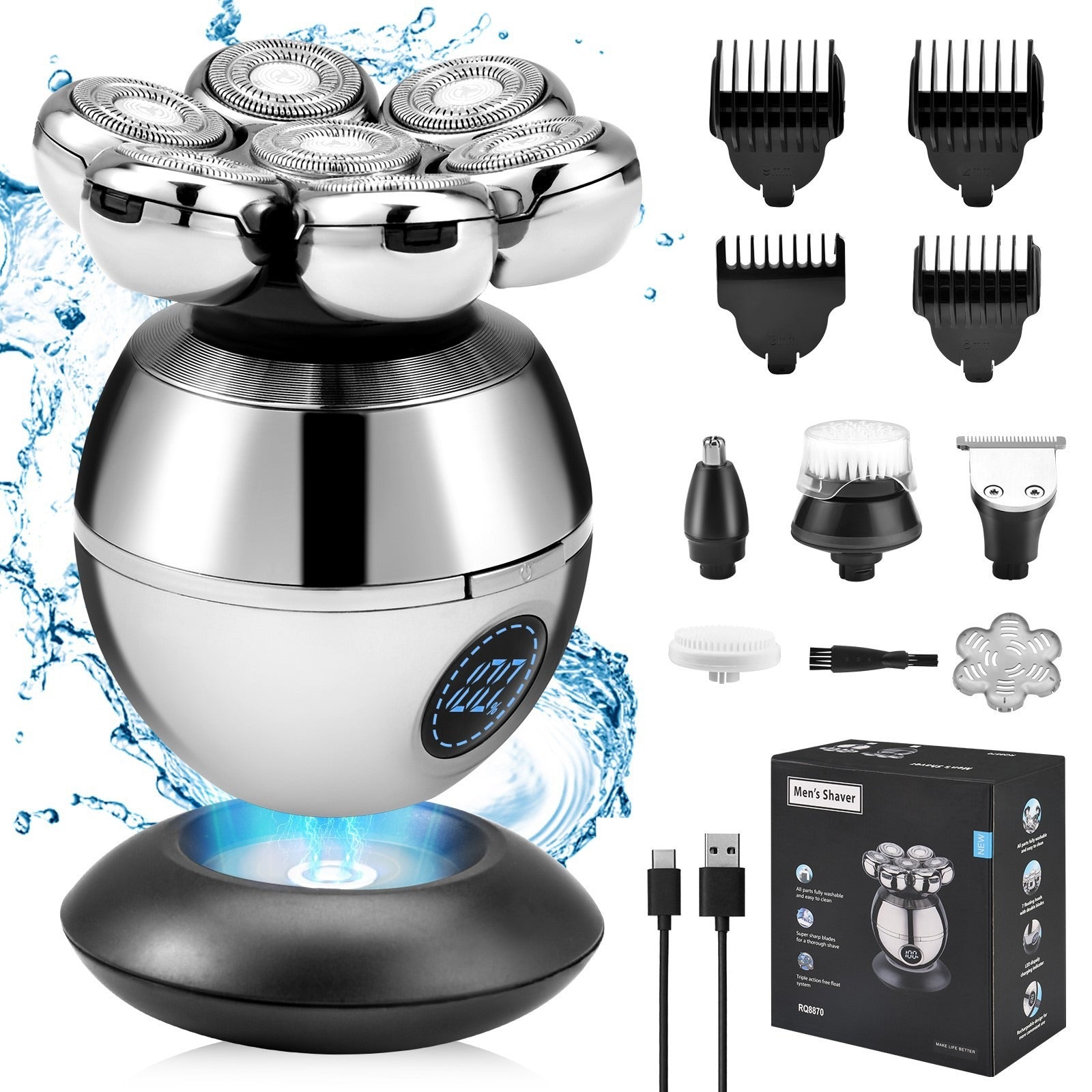 Men's shaver electric shaver shaver hair clipper specialized shaver machine - Korvel