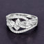 Anillo Cruzado de Diamante Blanco de 0.72 Quilates en Oro Blanco de 14K