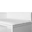 Banc de rangement pour chaussures blanc moderne avec rangement caché