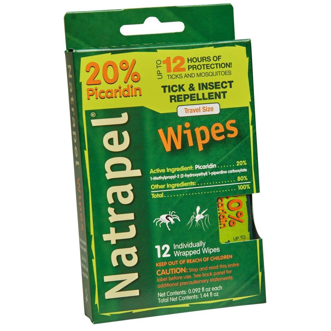 Toallitas repelentes de garrapatas e insectos Natrapel de 8 horas