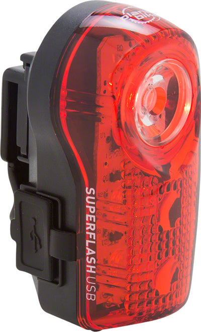 Planet Bike Superflash USB-Rechargeable Tail Light - Red/Black