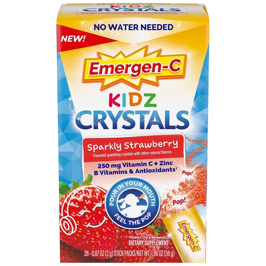 Cristales de apoyo inmunológico Emergen-C para niños - Fresa chispeante
