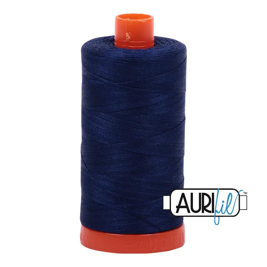 2784 Azul Marino Oscuro Aurifil Hilo de Algodón 50wt Carrete Grande