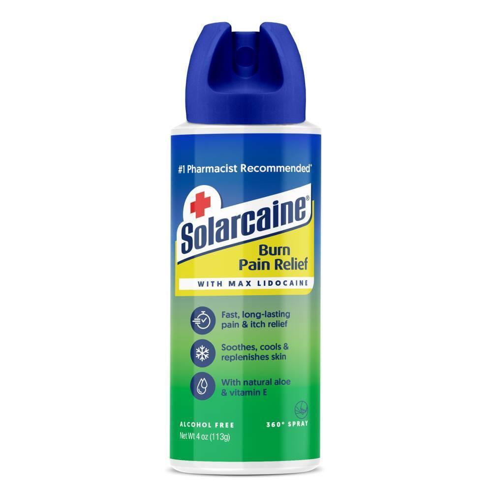 Solarcaine Burn Relief Spray with Aloe Vera, 4 Oz