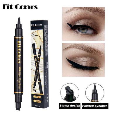 Fit Colors Double Headed Triangle Wing Seal Waterproof, Sweat-Proof And Non Smudged Liquid Eyeliner - Korvel