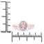 Bague de fiançailles en morganite et diamant de 0,81 carat en or rose 14K