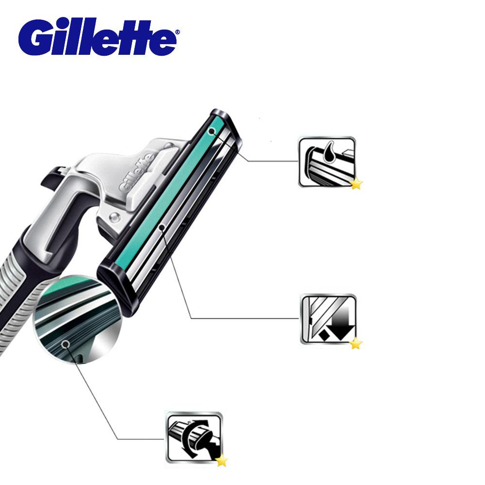Gillette Vector Shaving Men Razor Blades Three Layer Shaver Blades - Korvel