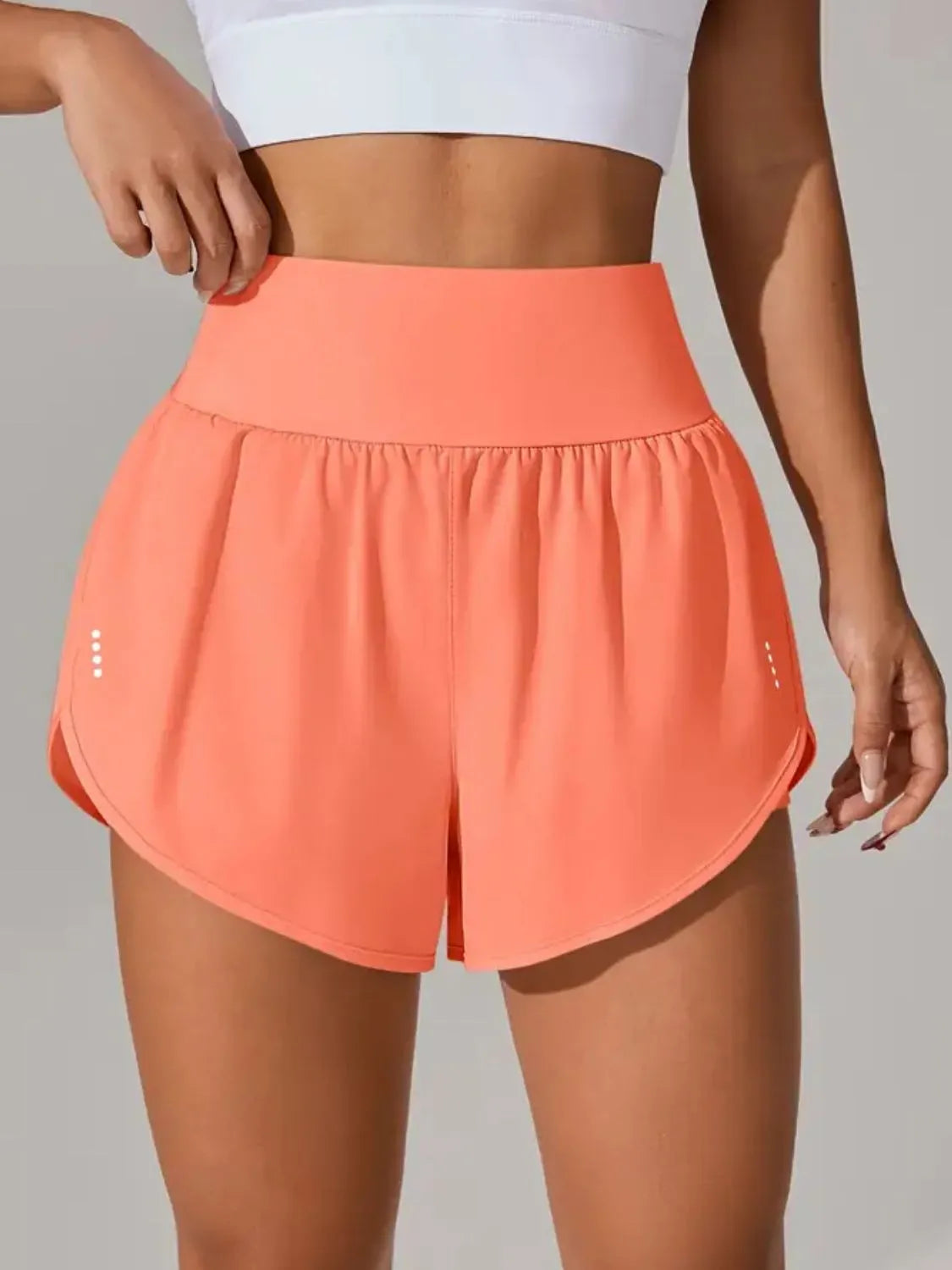 Shorts Actifs Taille Haute avec Poches