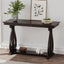 48-Inch Rustic Vintage Console Table --- Farmhouse Style Entryway Table with Open Shelf and Sturdy Construction  (Espresso) - Korvel