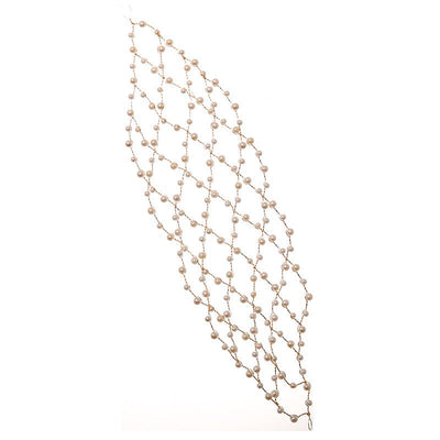 Mesh minimalist pearl hollow headwear - Korvel
