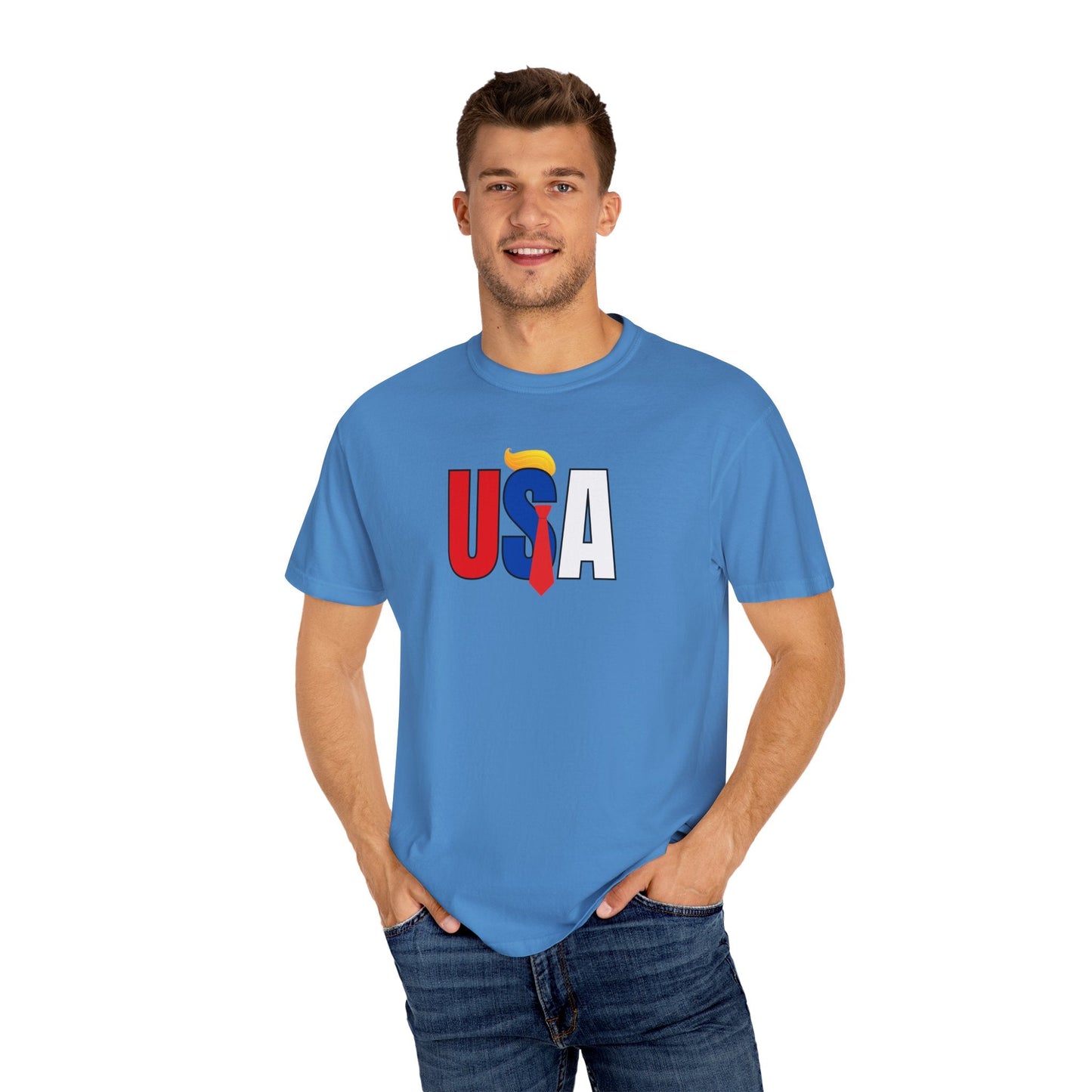 Camiseta Unisex Gráfica Colorida de EE. UU.