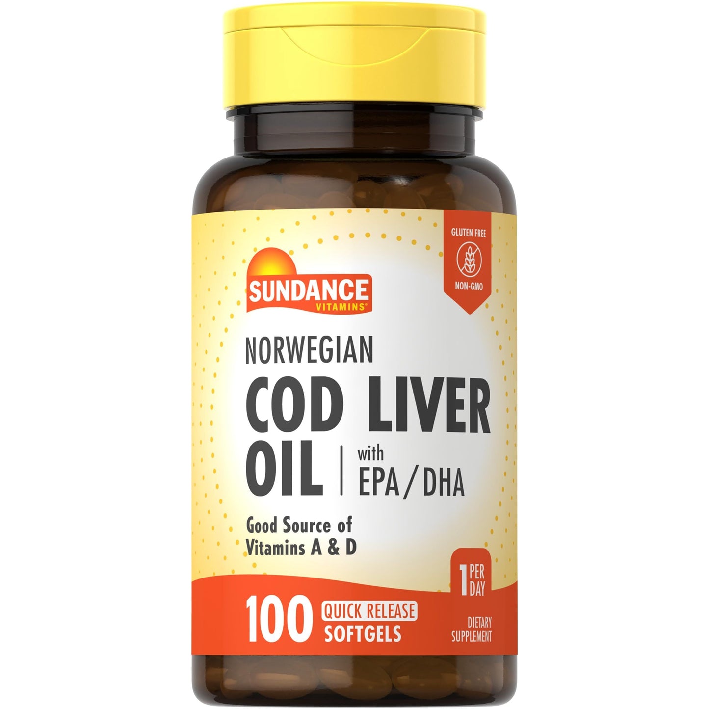 Gélules d'huile de foie de morue norvégienne de Sundance Vitamins
