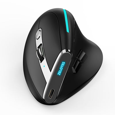 ZELOTES master F36 vertical grip ergonomics mouse proof hand the third mock examination charging Bluetooth programmable - Korvel