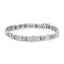 Pulsera de eslabones de diamantes en corte princesa de oro blanco de 14 quilates