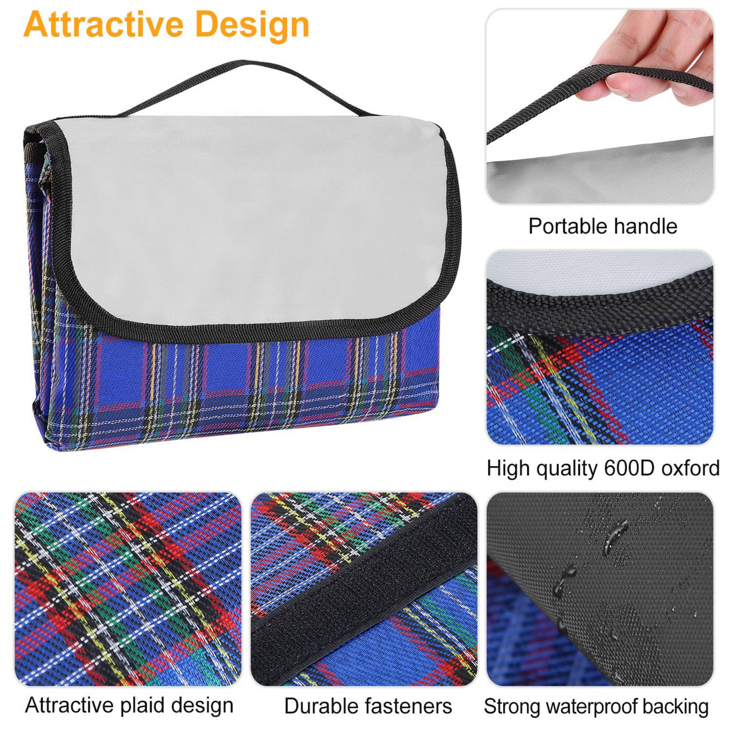 GBruno 60" x 78" Waterproof Picnic Blanket - Korvel