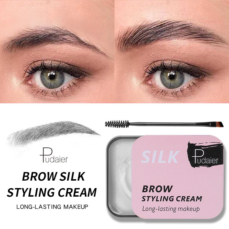 Pudaier Natural Wild Brow Styling Soap Eyebrow Cream Colorless Moisturizing Natural - Korvel