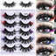 5 Pairs Of Colorful Fried False Eyelashes Multi Layer Thick Cross Mink Like Eyelashes - Korvel