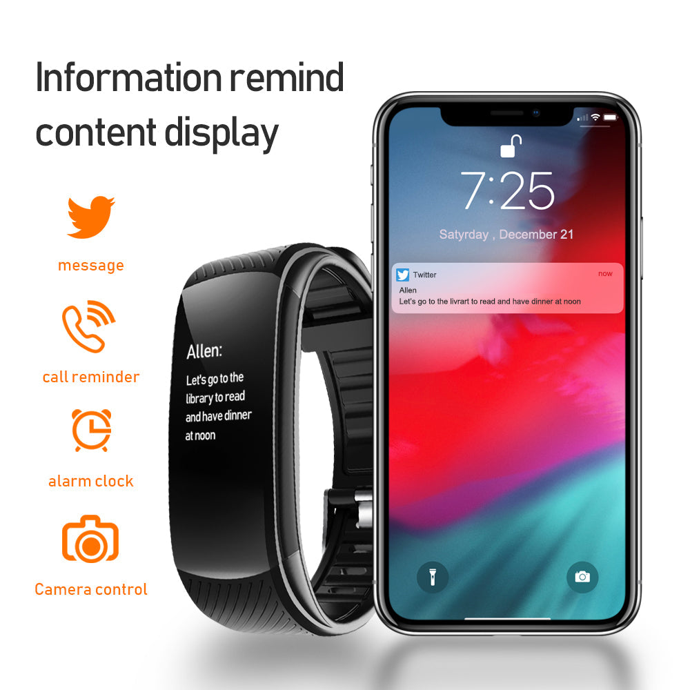 C5S Smart Bracelet Sports Pedometer Heart Rate Blood Pressure Blood Oxygen Health Monitoring Sports Bracelet - Korvel