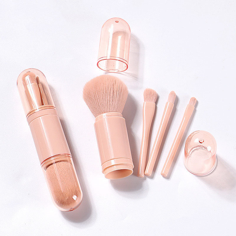 4-in-1 Makeup Brush Beauty Tool Mini Eye Brush Complexion Retractable Makeup Brush Portable Makeup Brush - Korvel