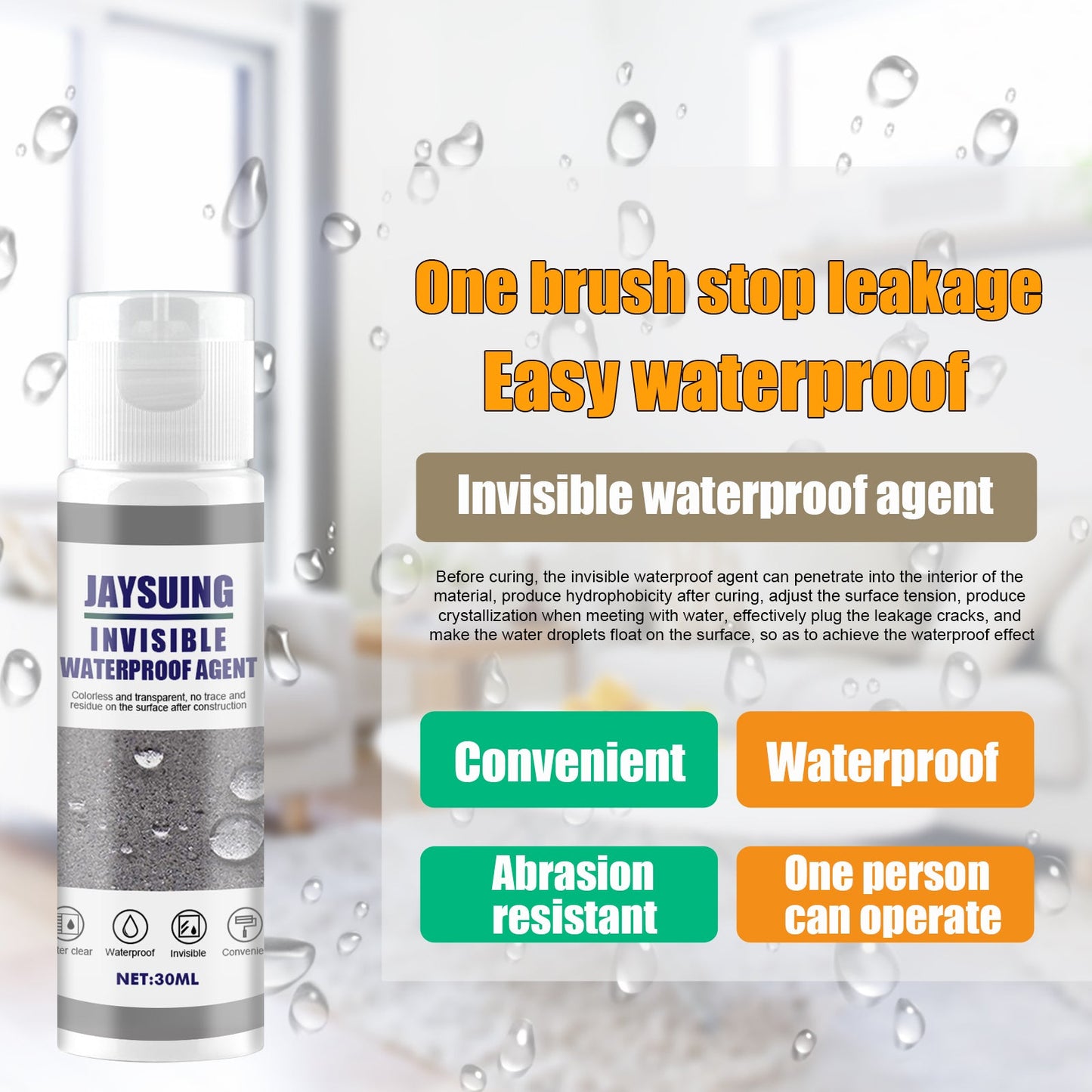 Pintura Adhesiva Impermeable Premium para Superficies Exteriores