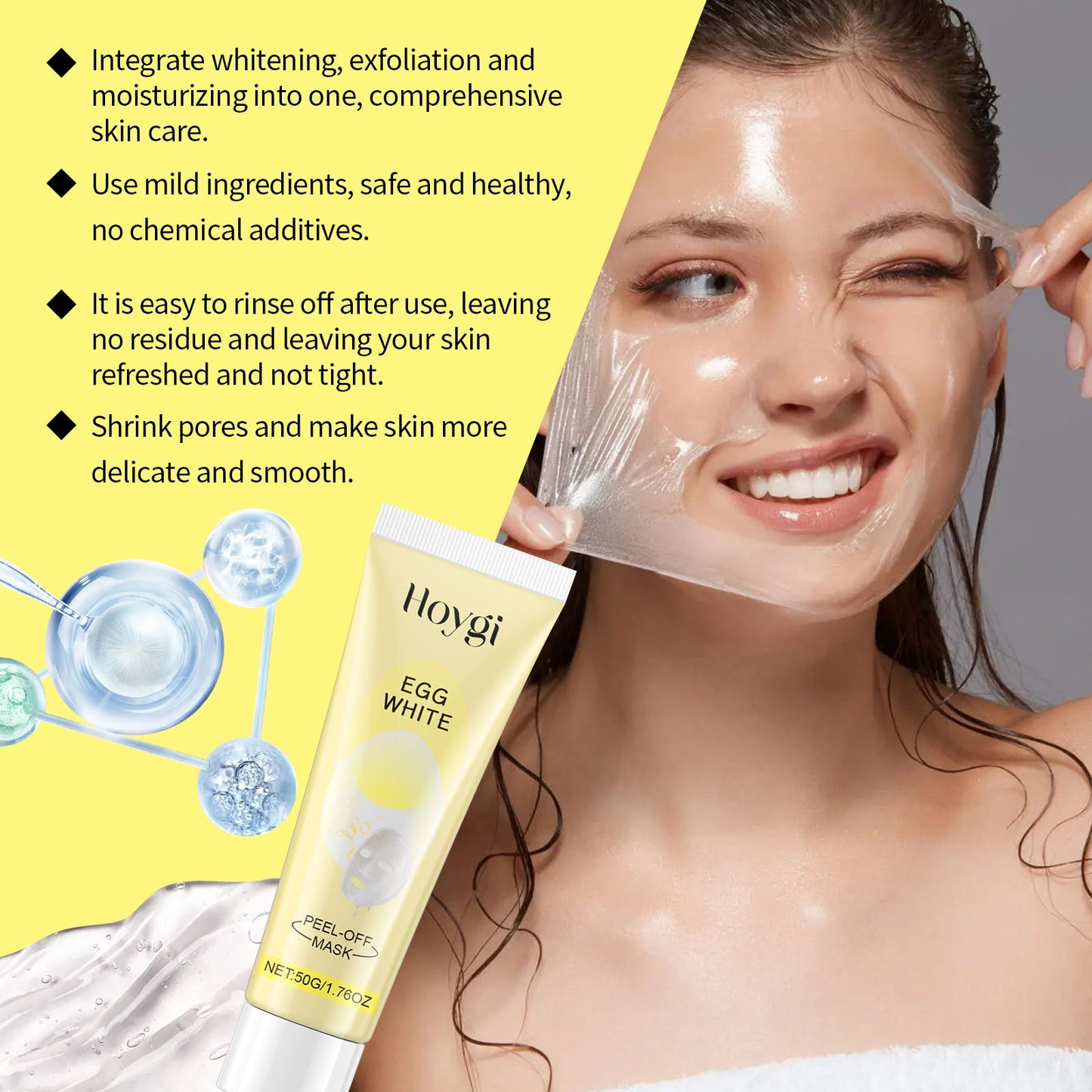 Masque doux pour le visage - Traitement hydratant et éclaircissant