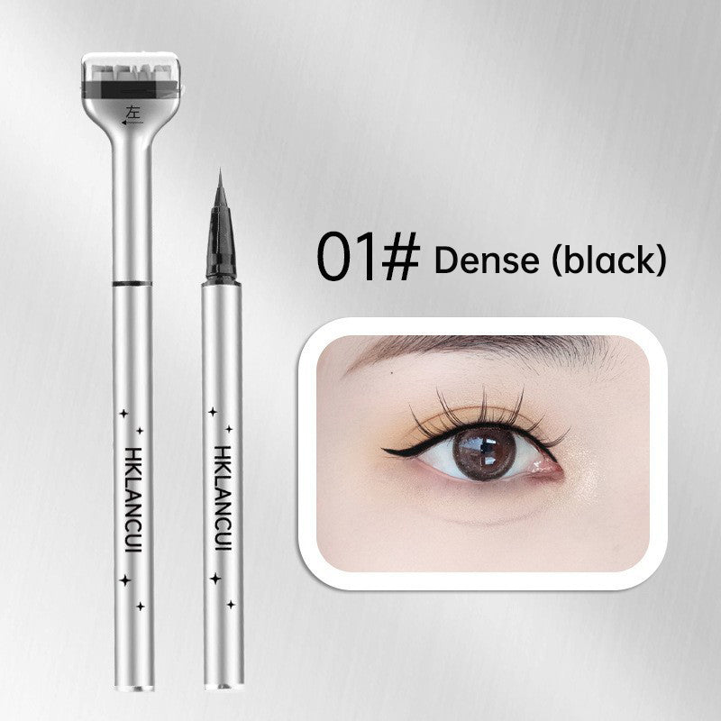 Makeup Magic Eye Liner Gel Pen Waterproof Long Lasting 2 In 1 Lower Liquid Eyeliner Pencil Eyelashes Stamp - Korvel
