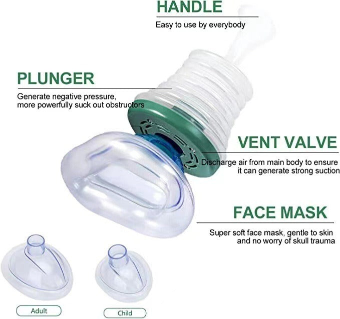 Respiratory trainer suffocation first aid mask artificial heart and lung Choking Emergency Device - Korvel