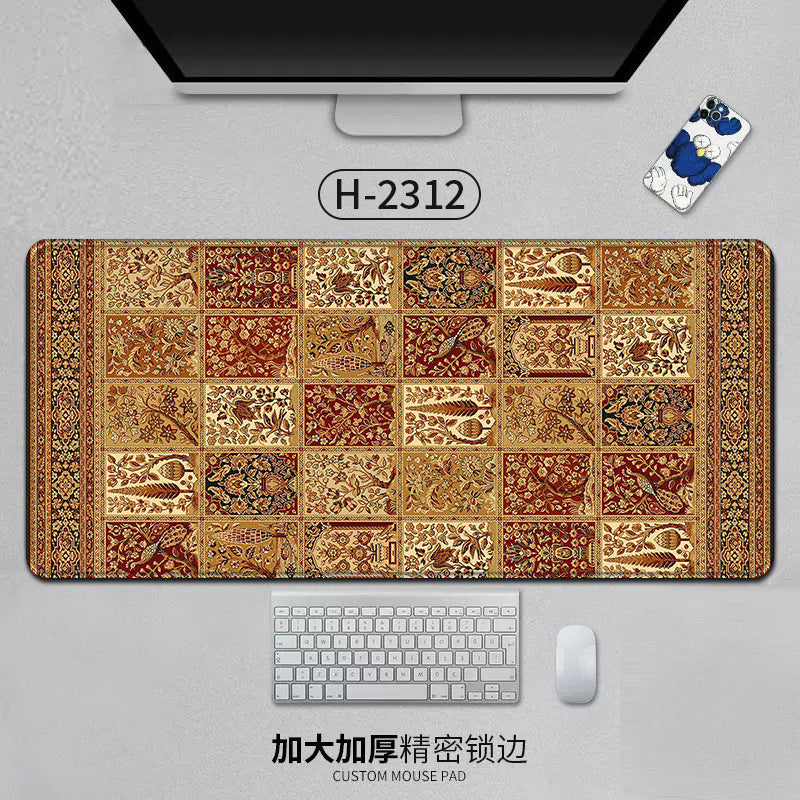Large Persian Mouse Pad Office Carpet MousePad Natural Rubber Lockedge Anti Slip Desk Mat Laptop Office Game Accessories Pad - Korvel