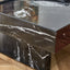 A modern and practical coffee table made of MDF material with black patterns - Korvel