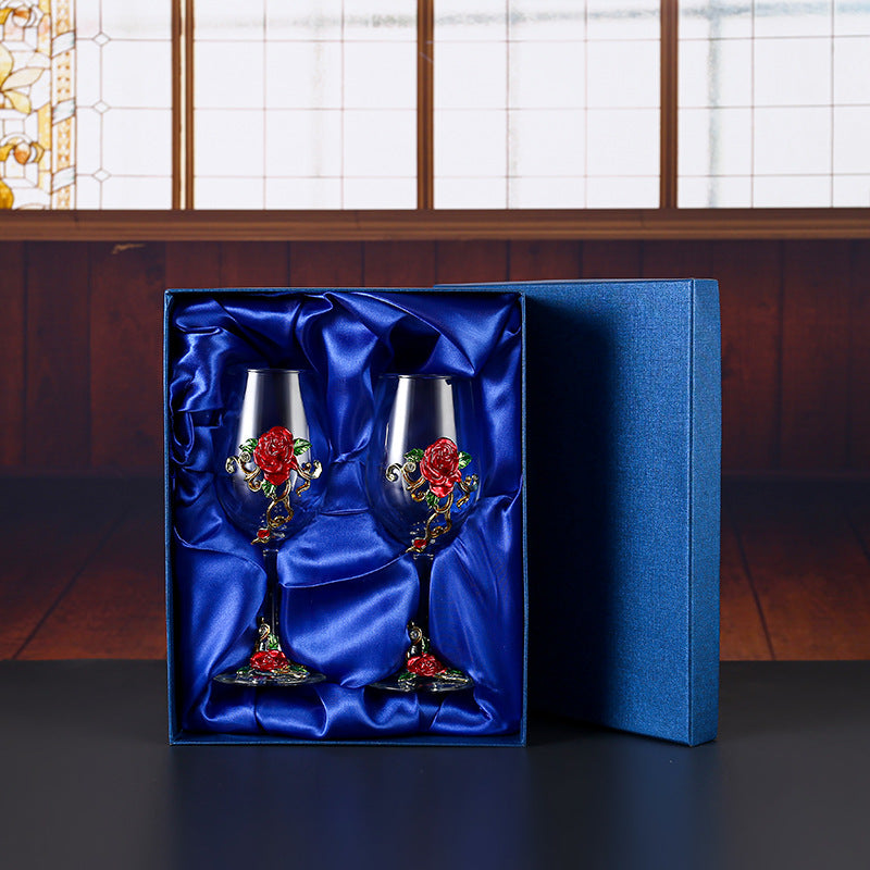 Household enamel crystal glass red wine glass goblet decanter - Korvel