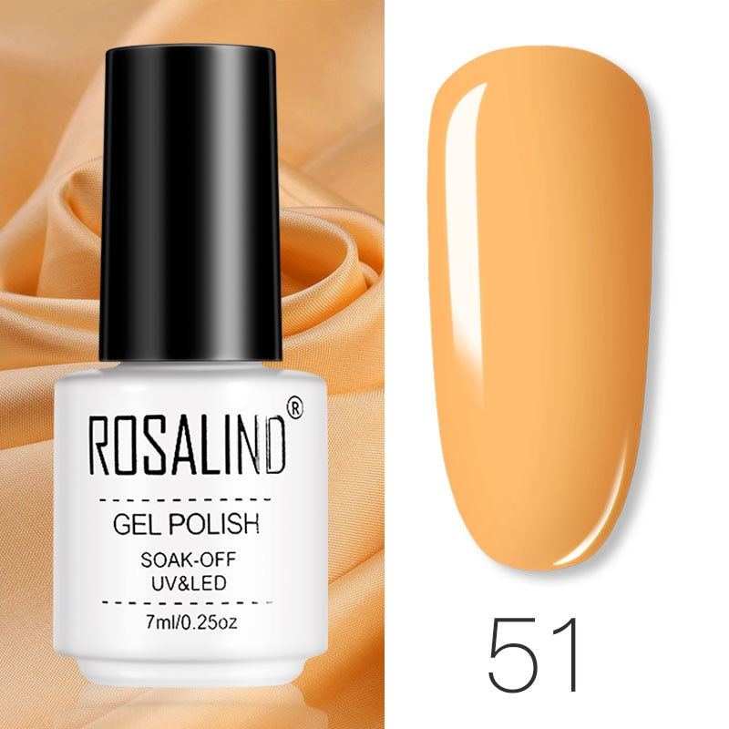 ROSALIND Gel Polish Set Manicure for Nails Semi Permanent Vernis top coat UV LED Gel Varnish Soak Off Nail Art Gel Nail Polish - Korvel