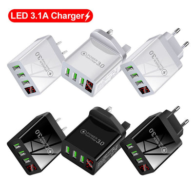 Premium Digital Display 3USB Fast Charger