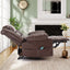 Fauteuil inclinable manuel en cuir respirant pour salon